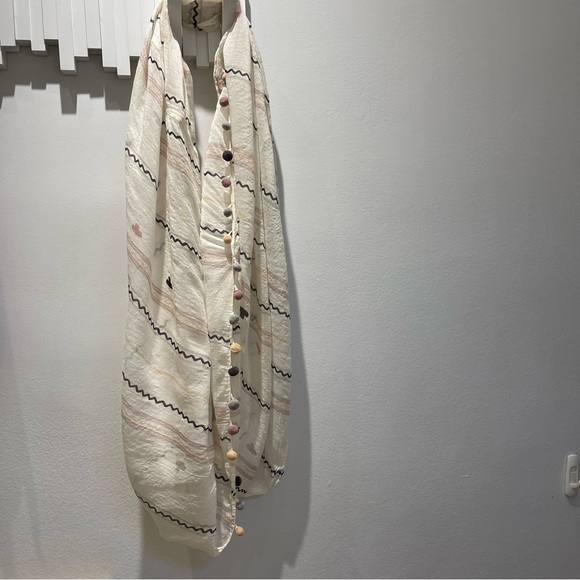Ann Taylor Loft Pom Pom Infinity Scarf - Picture 3 of 12